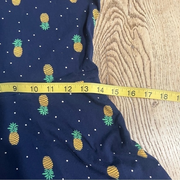 Old Navy blue summer tank dress with yellow pineapple graphics, XXL (16). - Picture 4 of 9